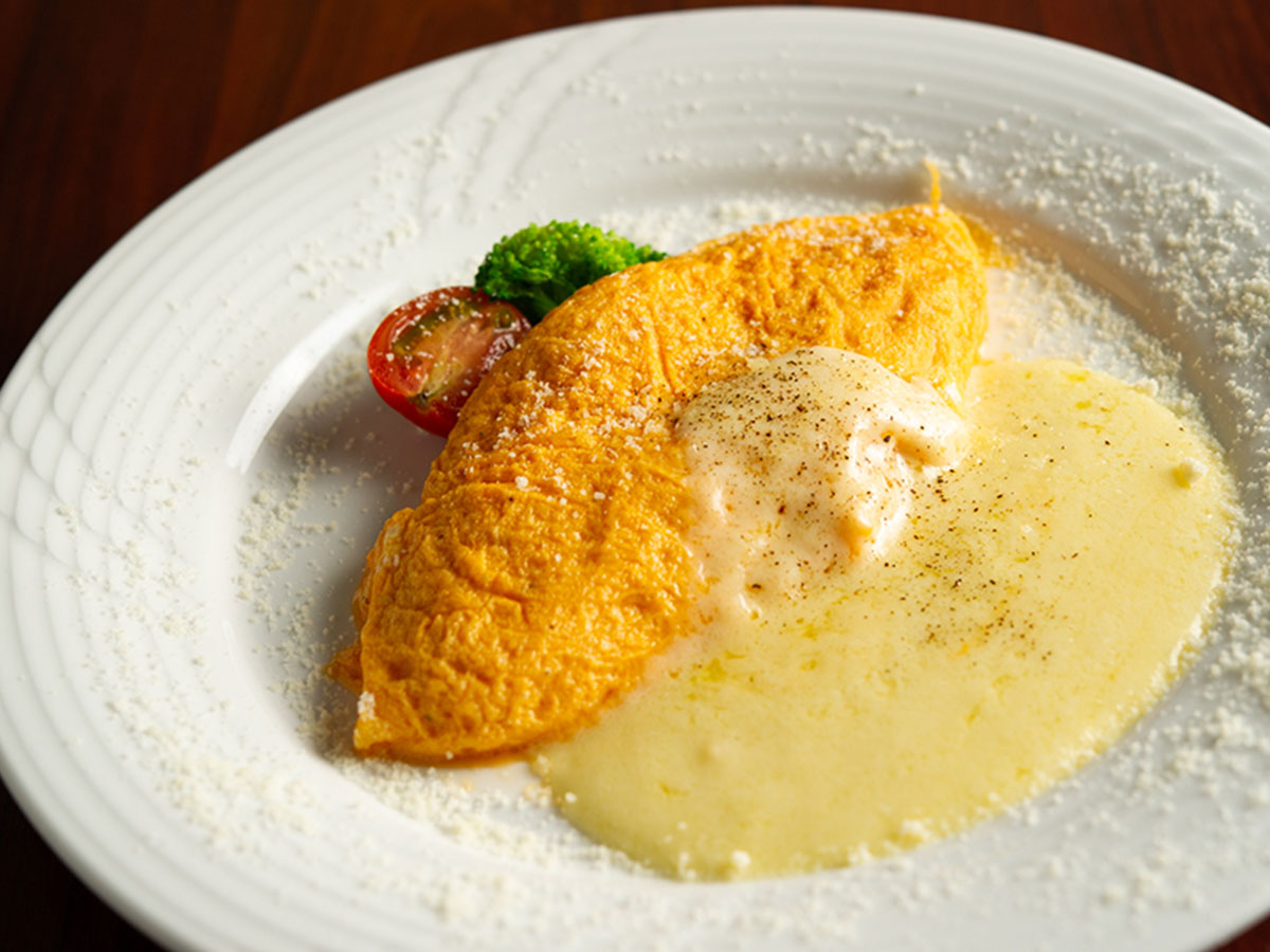 横須賀さん家のオレンジ玉子オムレツ 4種チーズソース